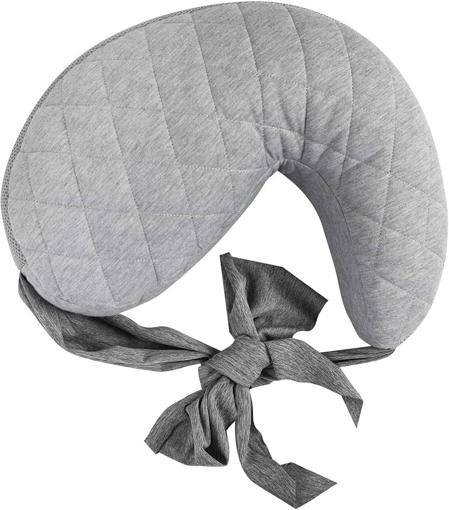 Boppy Anywhere Travel Nursing Pillow, Soft Gray, Plus Sized to Petite with Stretch Belt, Portable... | Amazon (US)