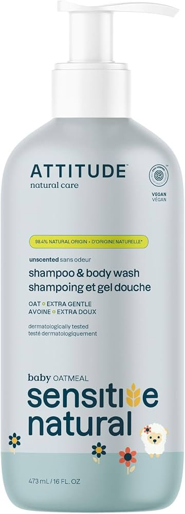 ATTITUDE Shampoo and Body Wash for Baby with Sensitive Skin, EWG Verified, Hypoallergenic, Plant-... | Amazon (CA)