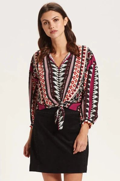 HENDRIX KNOTTED FRONT BLOUSE | Marie Oliver