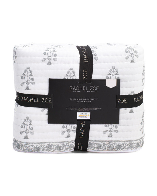 Reversible Block Print Quilt | TJ Maxx