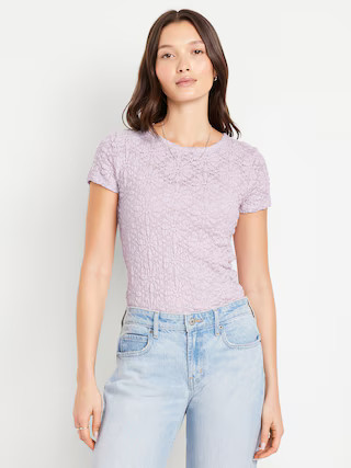 Lace Crew-Neck Top | Old Navy (US)