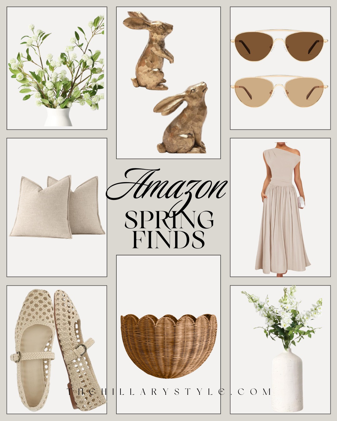AMAZON SPRING FINDS! These SPRING HOME AND STYLE FINDS are perfect for refreshing your space and wardrobe this season. From the TEXTURED THROW PILLOWS and WOVEN WALL BASKETS to the NEUTRAL SPRING DRESS, CHIC SUNGLASSES, and NATURAL DECOR ACCENTS, these pieces bring that light, effortless spring look to your home and closet.

#Amazon #TheHillaryStyle #AmazonSpringFinds #SpringStyle #SpringHomeDecor #NeutralHomeStyle #AmazonFashion #AmazonHome #SeasonalStyle #AmazonFinds 

 #LTKSeasonal #LTKOver40 #LTKHome