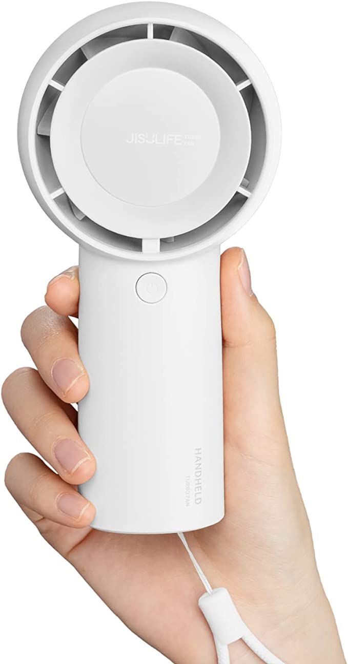 JISULIFE Handheld Turbo Fan [16H Max Cooling Time] Mini Portable Hand Fan, 4000mAh USB Rechargeab... | Amazon (US)