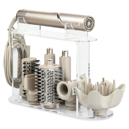 Upgraded Storage Holder for Shark FlexStyle– 7-Hole Acrylic Stand Organizer for Long Barrels & Diffuser, Countertop Holder for Shark Flex Style Accessories for Bathroom Vanity Makeup Table | Amazon (US)