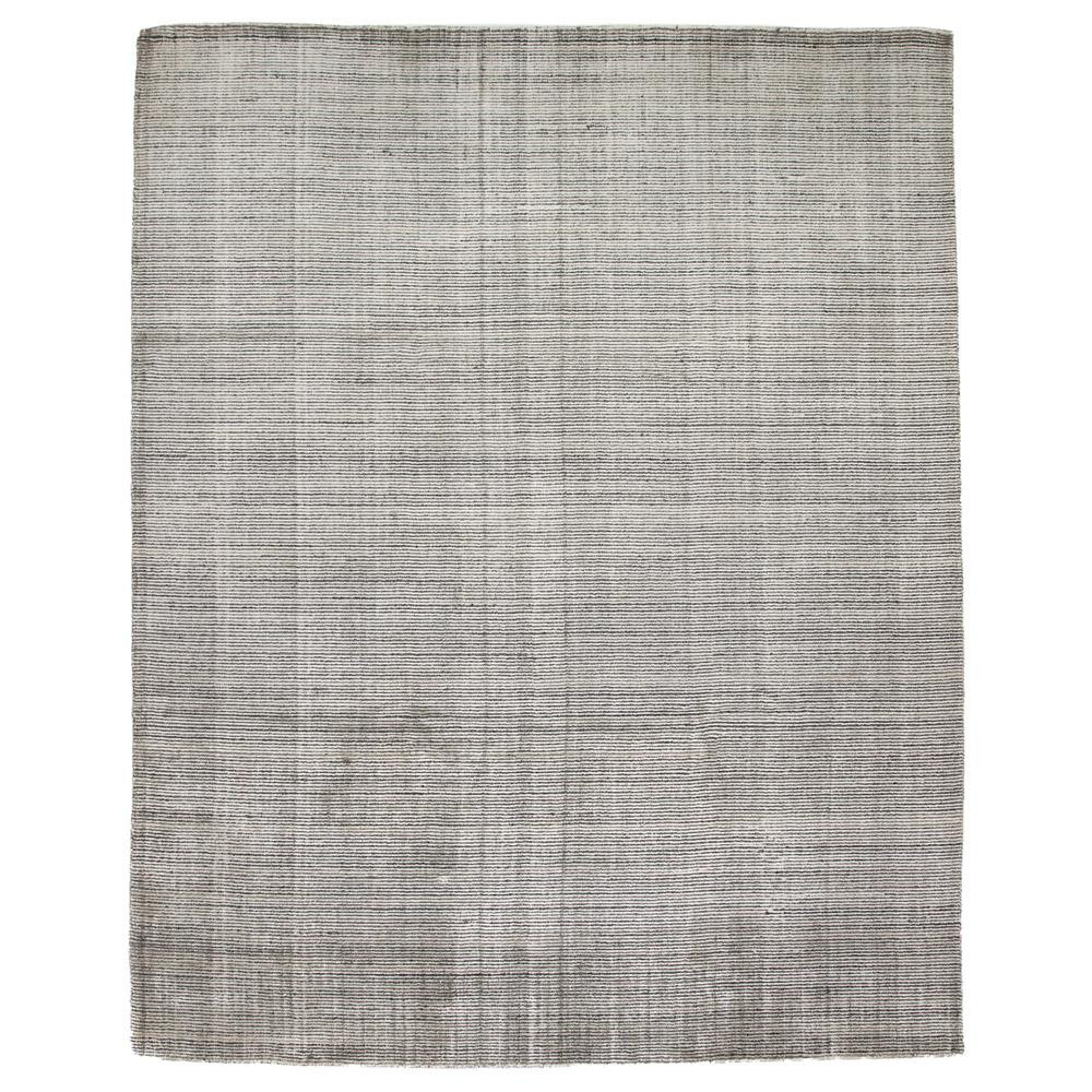 Remington Modern Classic Grey Striated Patterned Rug - 12'x15' | Kathy Kuo Home