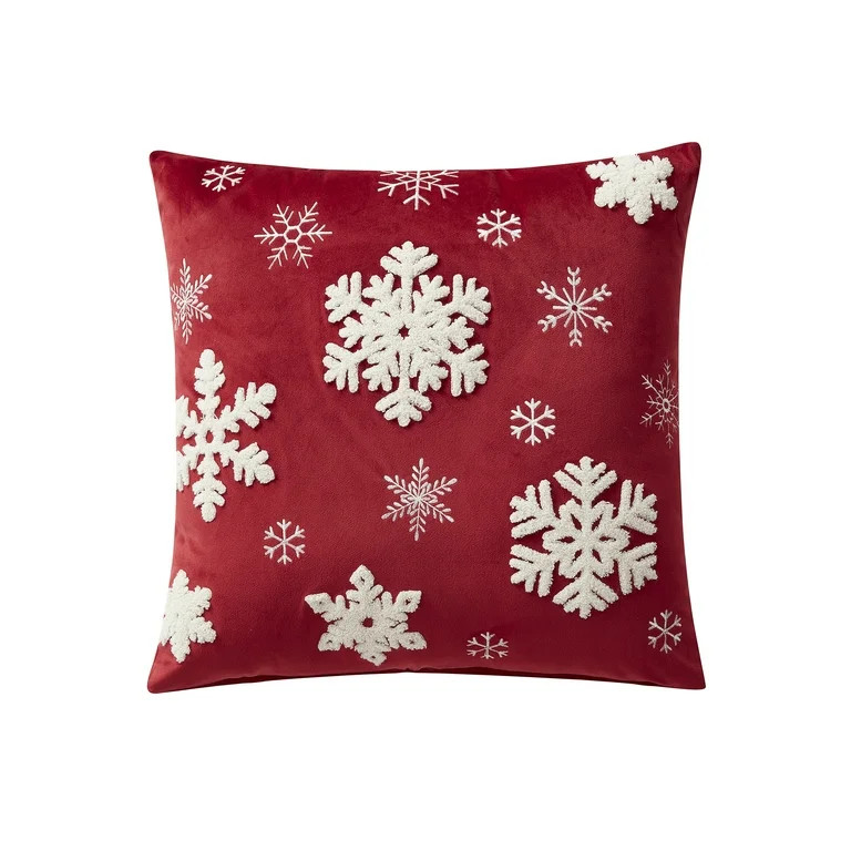 My Texas House Savannah Velvet Decorative Pillow Cover, 20" x 20", Savvy red | Walmart (US)