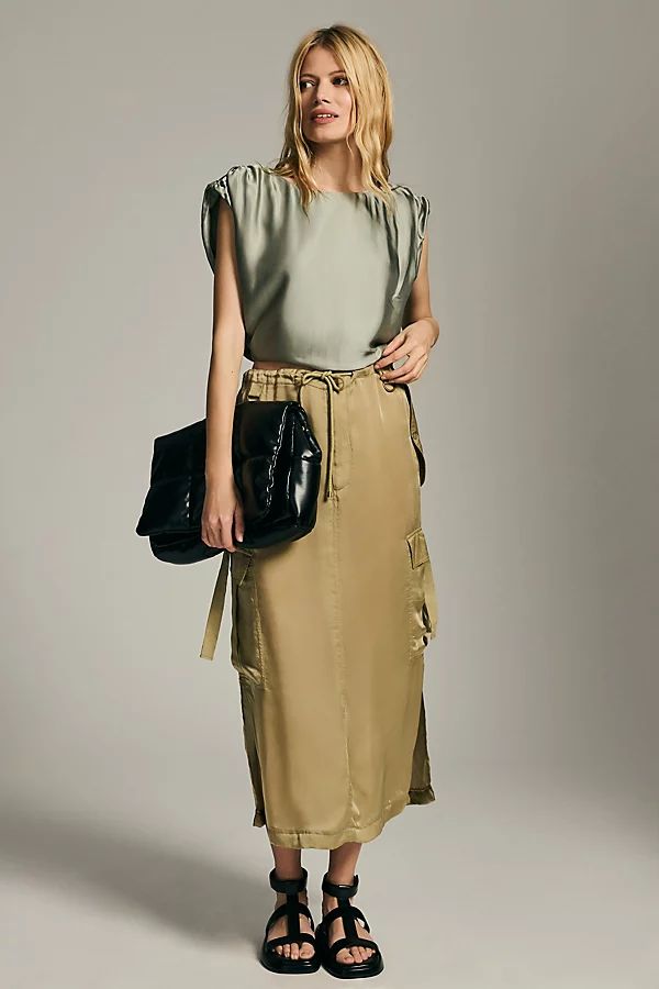 Love The Label Cargo Midi Skirt By Love The Label in Green Size 2 X | Anthropologie (US)