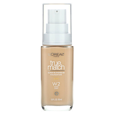 L'Oréal, True Match, Super-Blendable Foundation, W2 Warm Light, 1 fl oz (30 ml) | iHerb