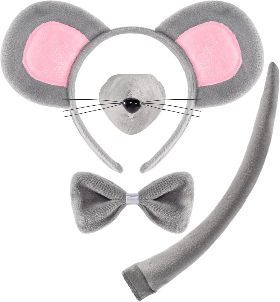 Spooktacular Creations Halloween Gray Mouse Donkey Cow Costume Set Animal Ears Headband Tail Cost... | Amazon (US)