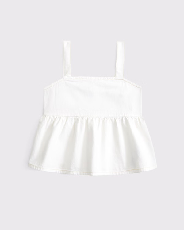 girls denim babydoll top | girls new arrivals | Abercrombie.com | Abercrombie & Fitch (US)