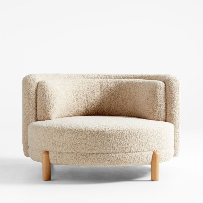 Family Oversized Sherpa Lounge Chair | Crate & Kids | Crate & Barrel