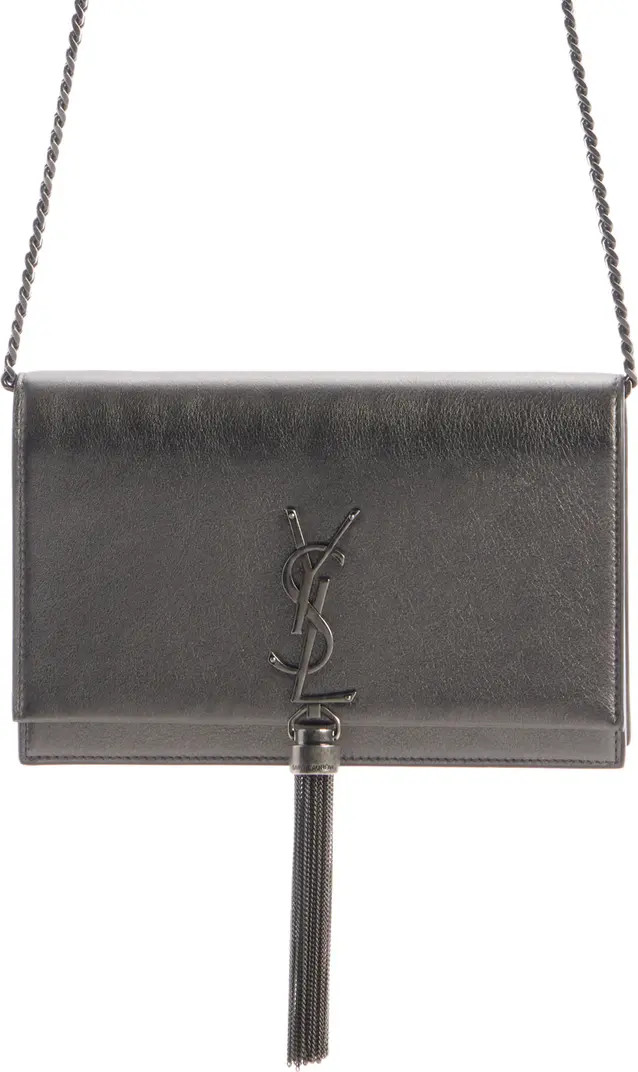 Cassandre Kate Tassel Metallic Leather Wallet on a Chain | Nordstrom