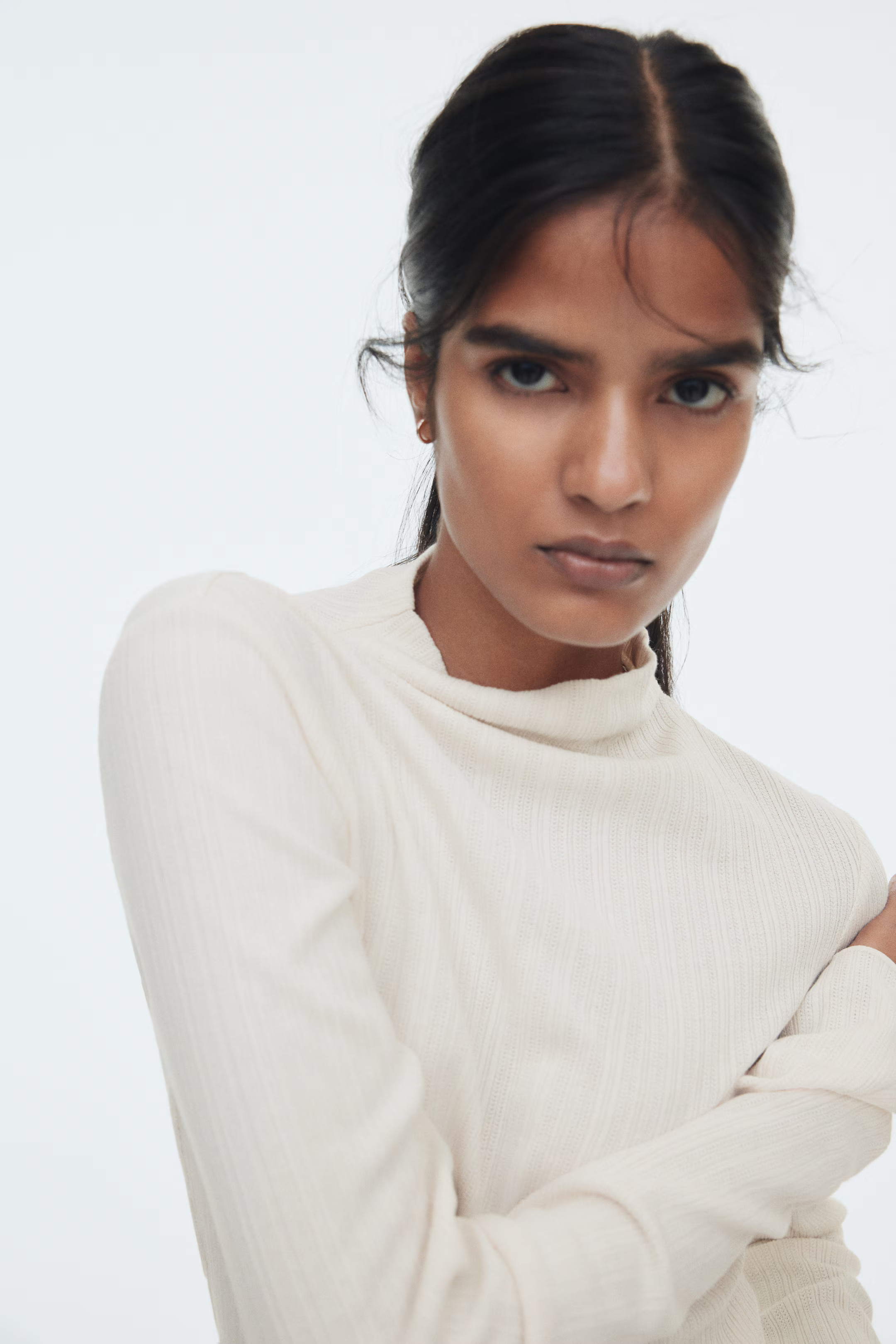 Ribbed Mock Turtleneck Top | H&M (US + CA)