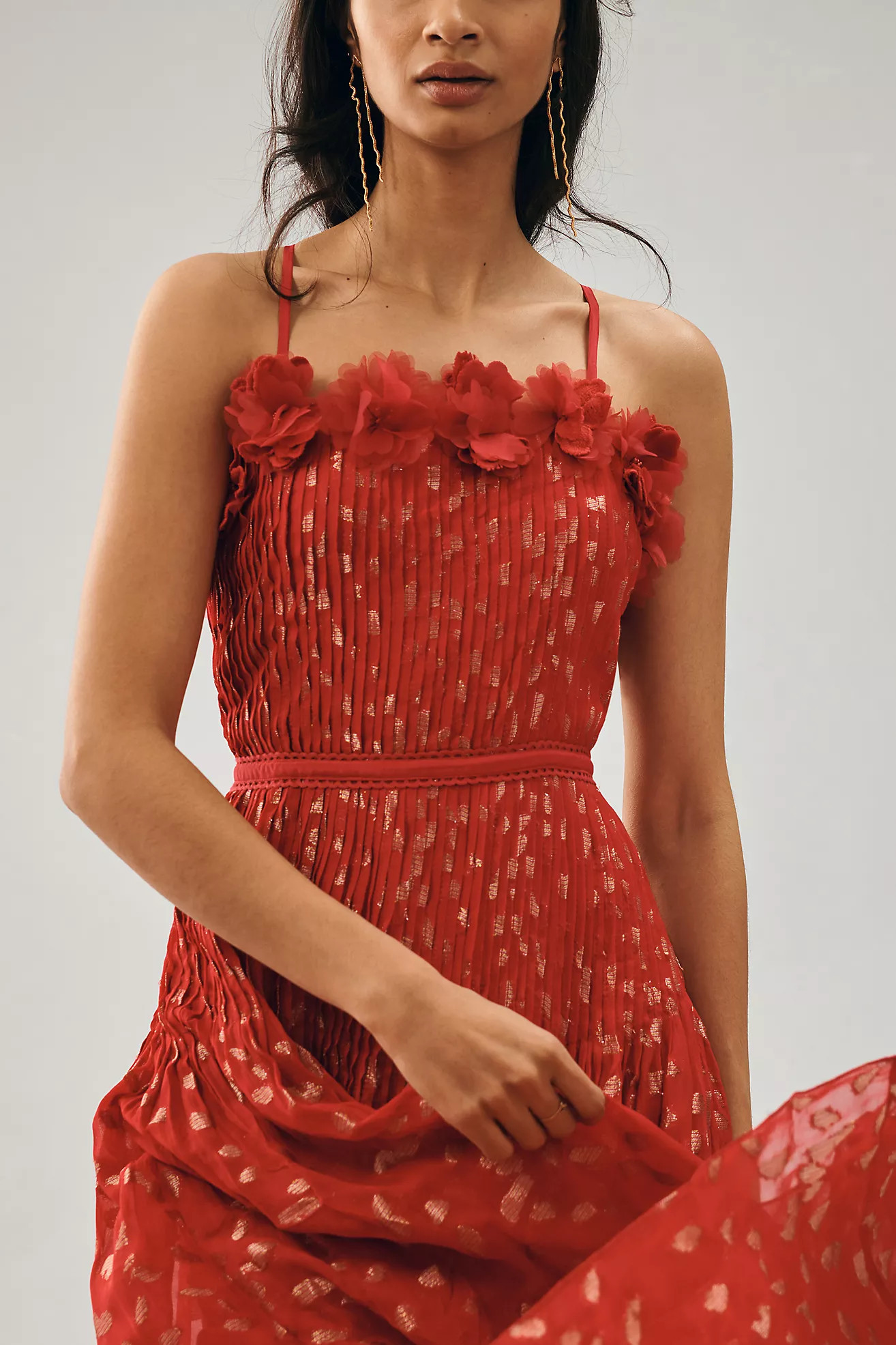 Bhanuni Sheer Appliqué Dress | Anthropologie (US)