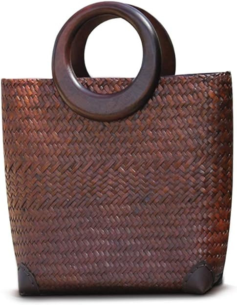 Hand-woven Womens Straw Large Boho Handbag Bag for Women, Summer Beach Rattan Tote Travel Bag wit... | Amazon (US)