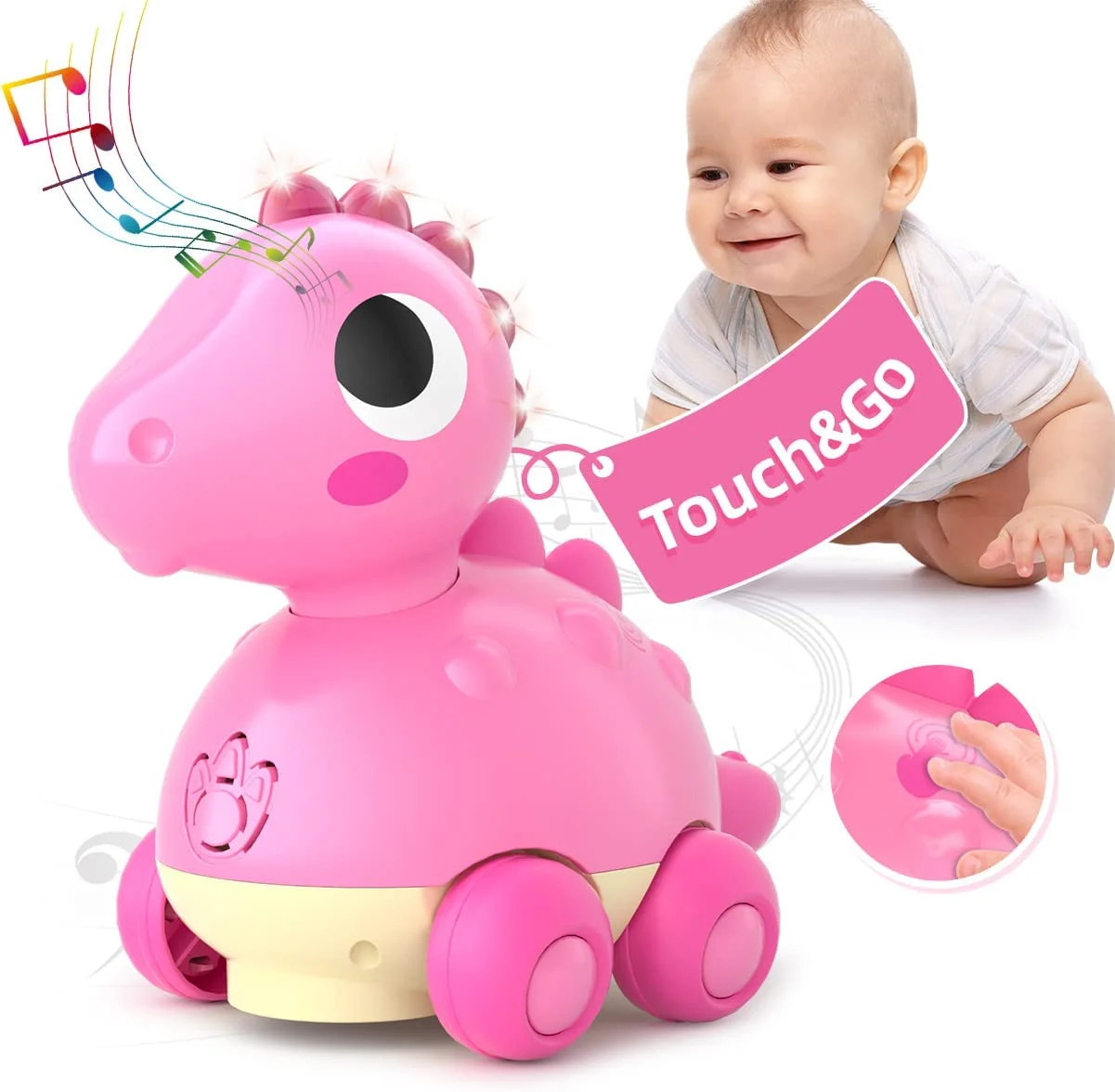 Baby Toys for 12-18 Months Baby Crawling Toys Touch & Go Musical Light for Baby Girl Toys - Infan... | Walmart (US)