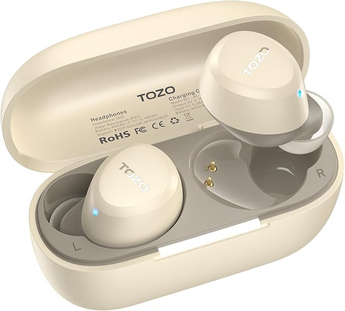 TOZO A1 Wireless Earbuds Bluetooth 5.3 Light Weight in Ear IPX5 Waterproof Headphones 2 Mic for A... | Amazon (US)