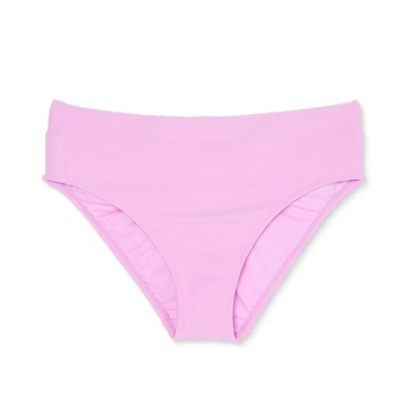 Juniors' Plus Size Terry High Waist Bikini Bottom - Xhilaration™ Lavender | Target