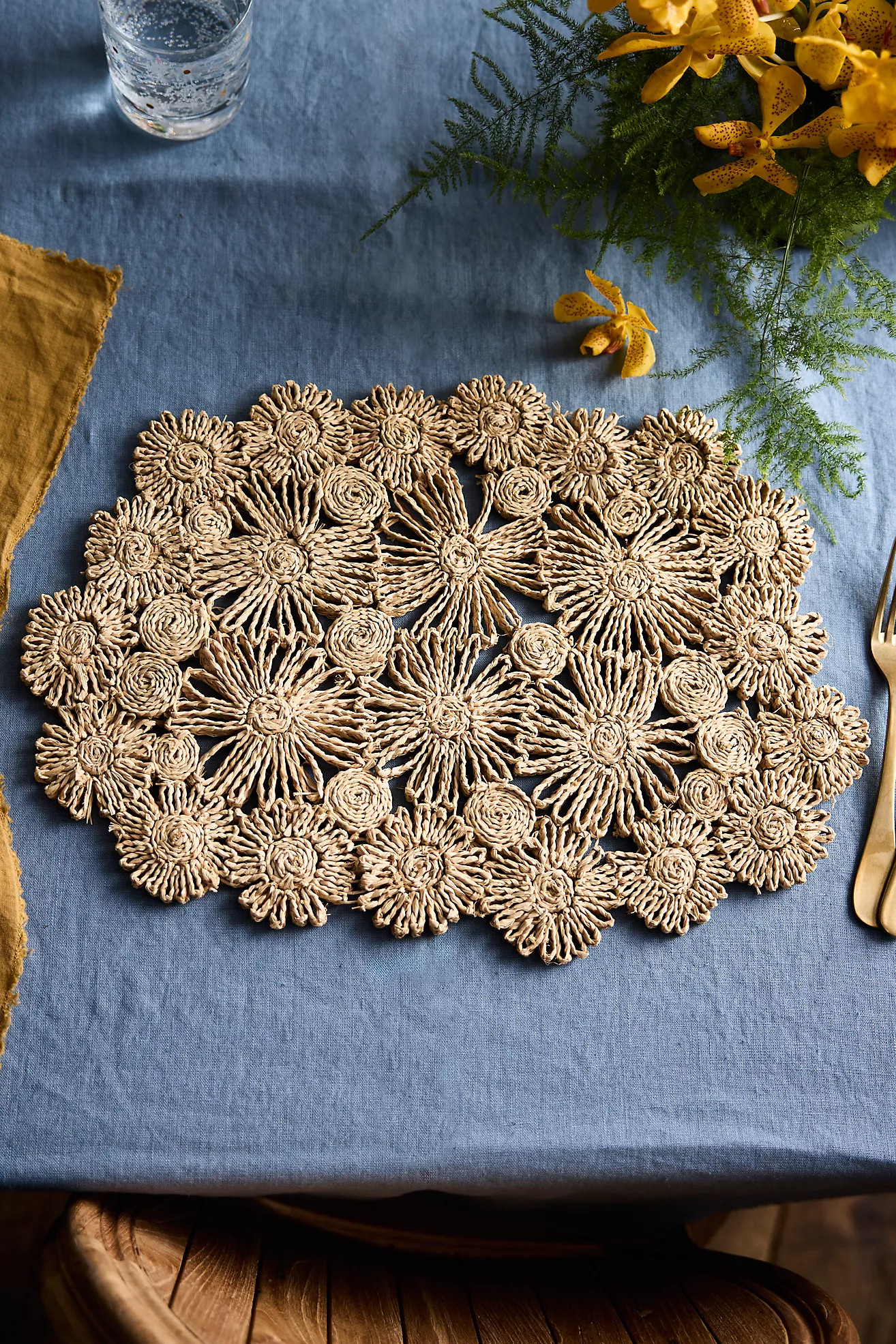 Floral Raffia Placemat | Terrain