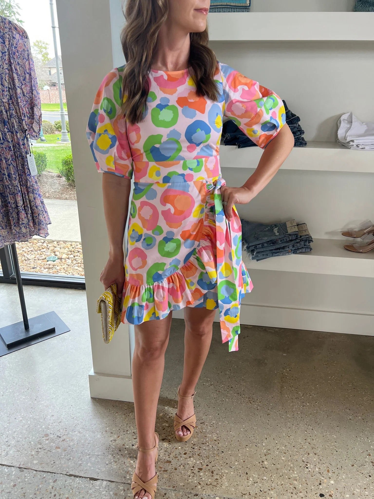 Candy Cheetah Lola Dress | Amor lafayette