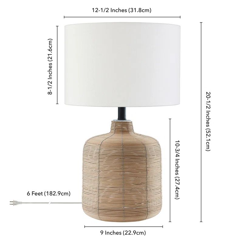 Jolina Natural Rattan Standard Table Lamp | Wayfair Professional