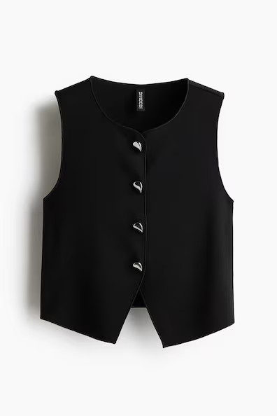 H & M - Weste aus Jersey - Schwarz | H&M (DE, AT, CH, NL, FI)