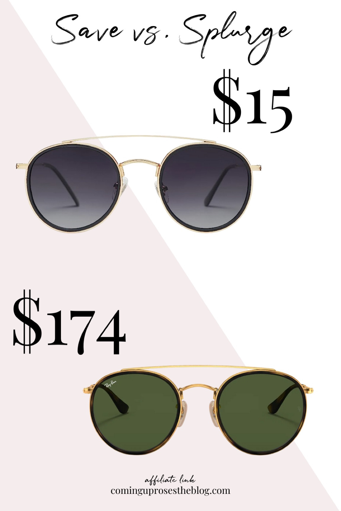 Save vs splurge: Rayban sunglasses look for less! Amazon find on sale for $15 🕶️

Rayban inspired // sunglasses under $20 // aviator sunglasses // Amazon sunglasses // sunglasses on sale #LTKSale

#LTKsalealert #LTKunder50