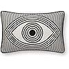 Now House by Jonathan Adler Wink Jacquard Pillow, Black and White | Amazon (US)