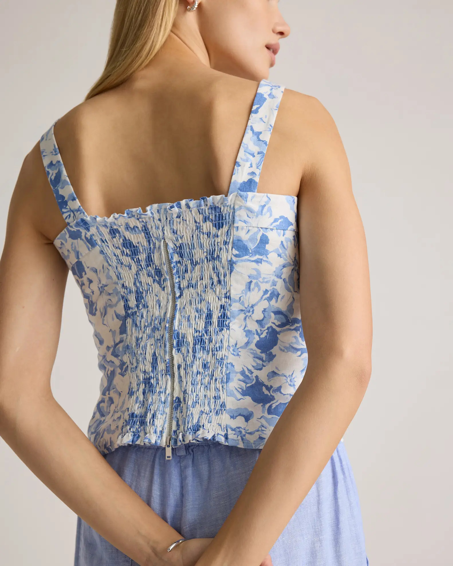 100% European Linen Fitted Tank | Quince