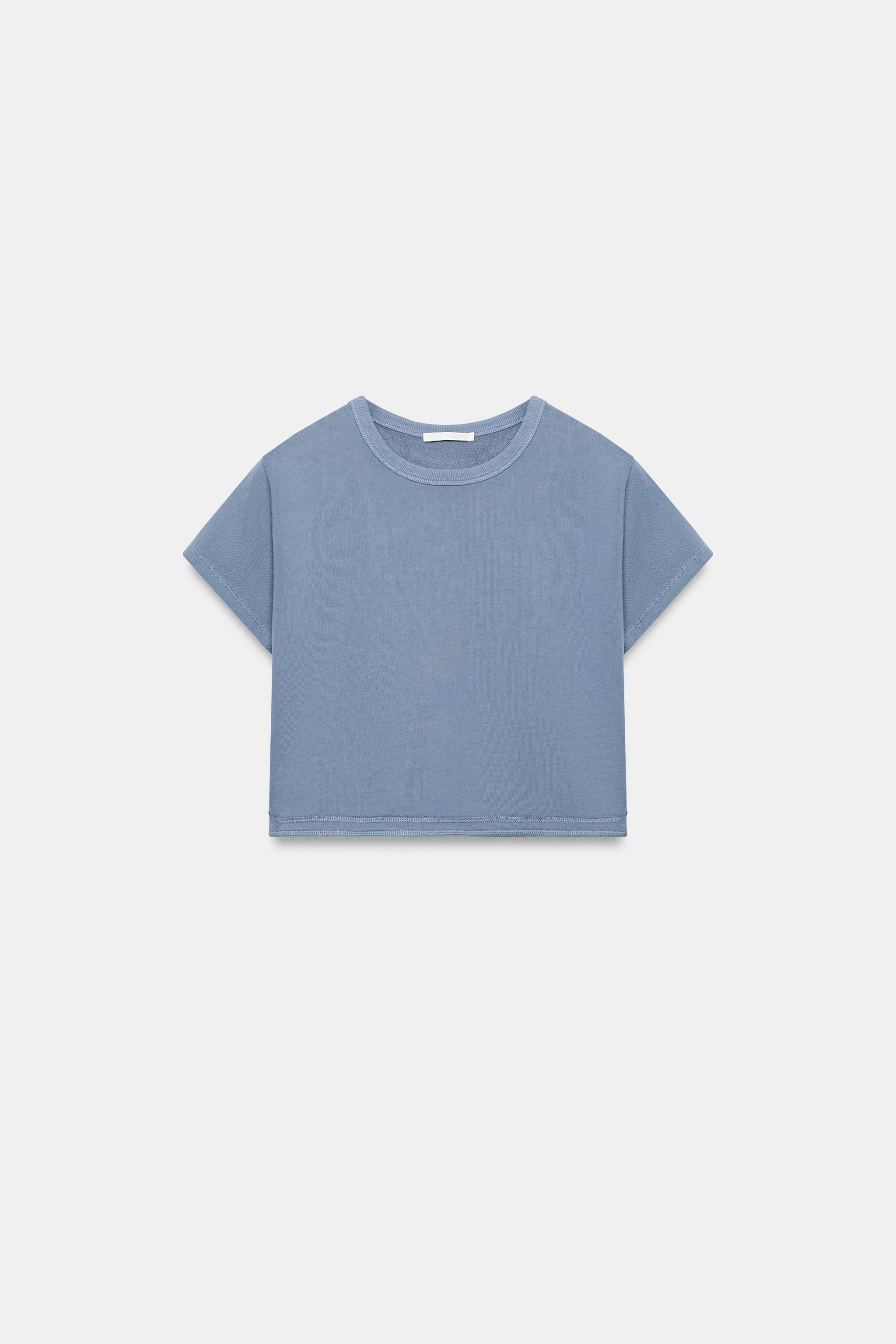 FADED-EFFECT CROPPED T-SHIRT | Zara UK