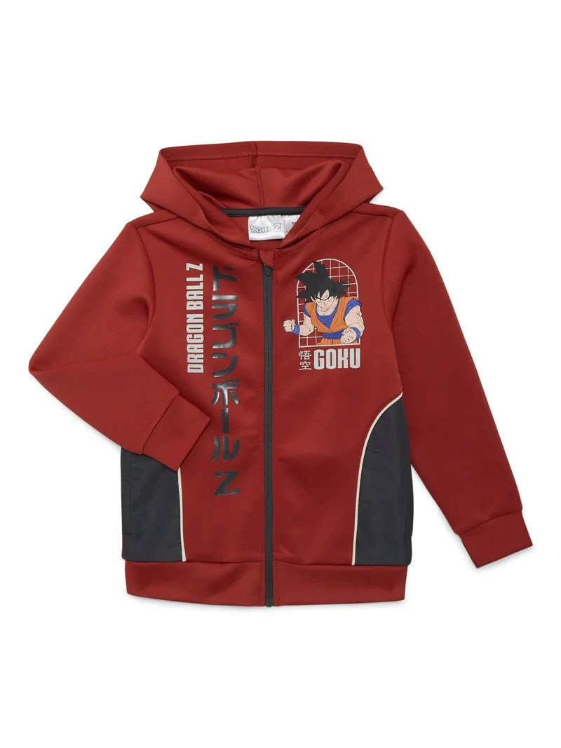 Dragon Ball Z Boys' Graphic Active Jacket with Hood, Sizes 4-16 | Walmart (US)