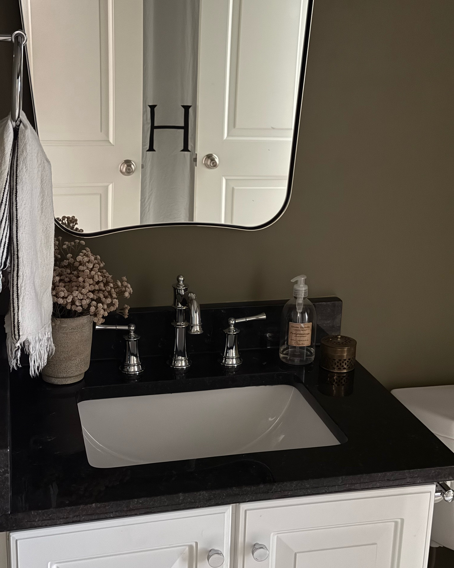 Guest bathroom update on a budget. Amazon mirror, Amazon bathroom, pottery barn bathroom

#LTKHome