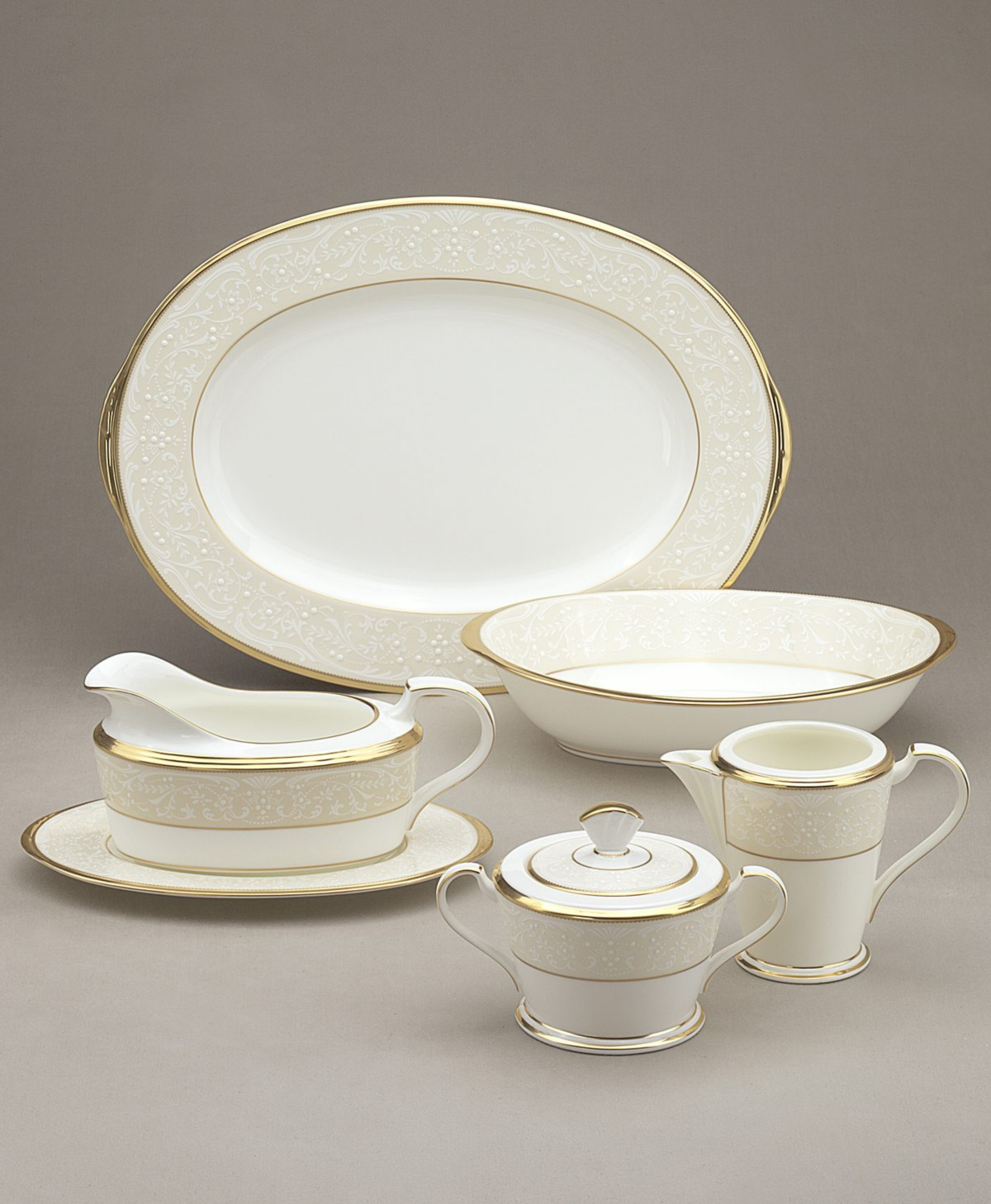 Noritake "White Palace" Oval Vegetable Bowl | Macys (US)
