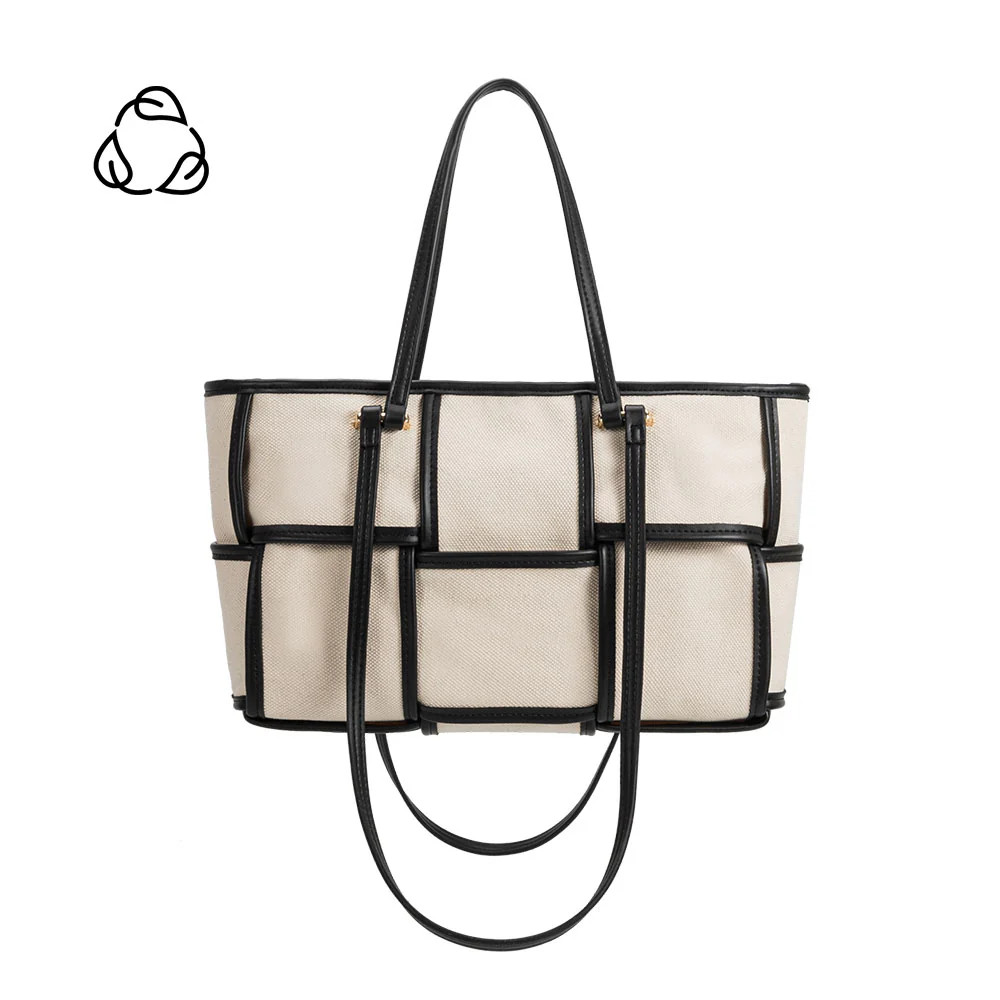 Delany Black Recycled Vegan Tote Bag | Melie Bianco
