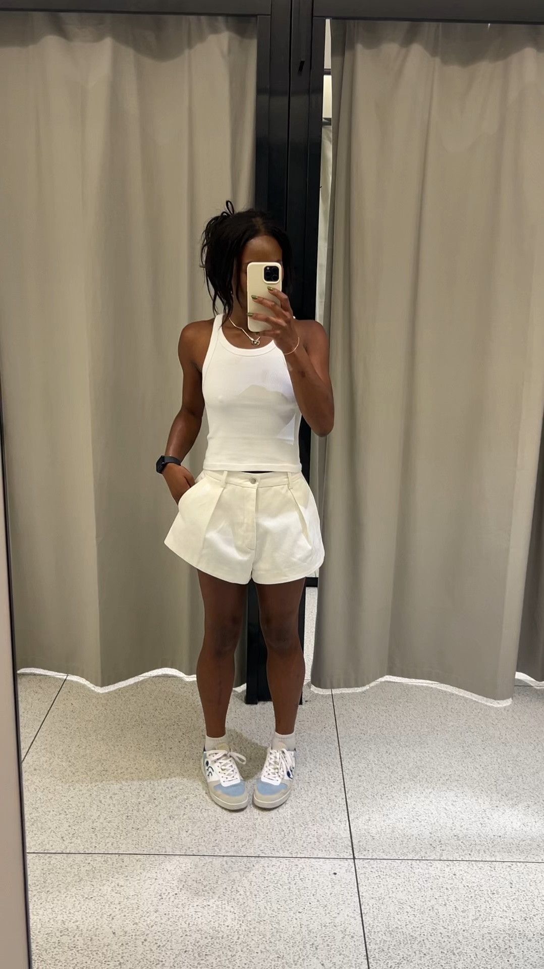 White outfit, White tank, White shorts, Tank Top, Summer outfit, Casual outfit, Zara outfit, Zara top, Zara shorts 

#LTKStyleTip #LTKFindsUnder100 #LTKSummerEdit