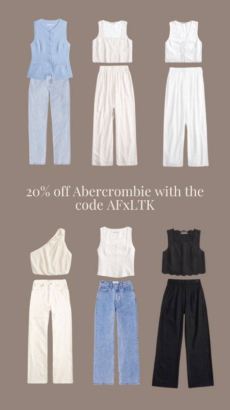 Some neutral outfit inspo from Abercrombie whilst the 20% discount is live! Ends on the 21st! 

For ref I wear W28/ short in jeans and trousers and size S in tops! 

Abercrombie sale, Abercrombie discount code 

#LTKsalealert #LTKstyletip #LTKeurope