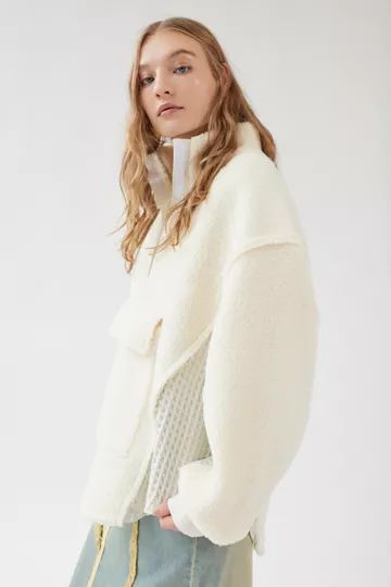 BDG Kas Sherpa Pieced Sweatshirt | Urban Outfitters (US and RoW)