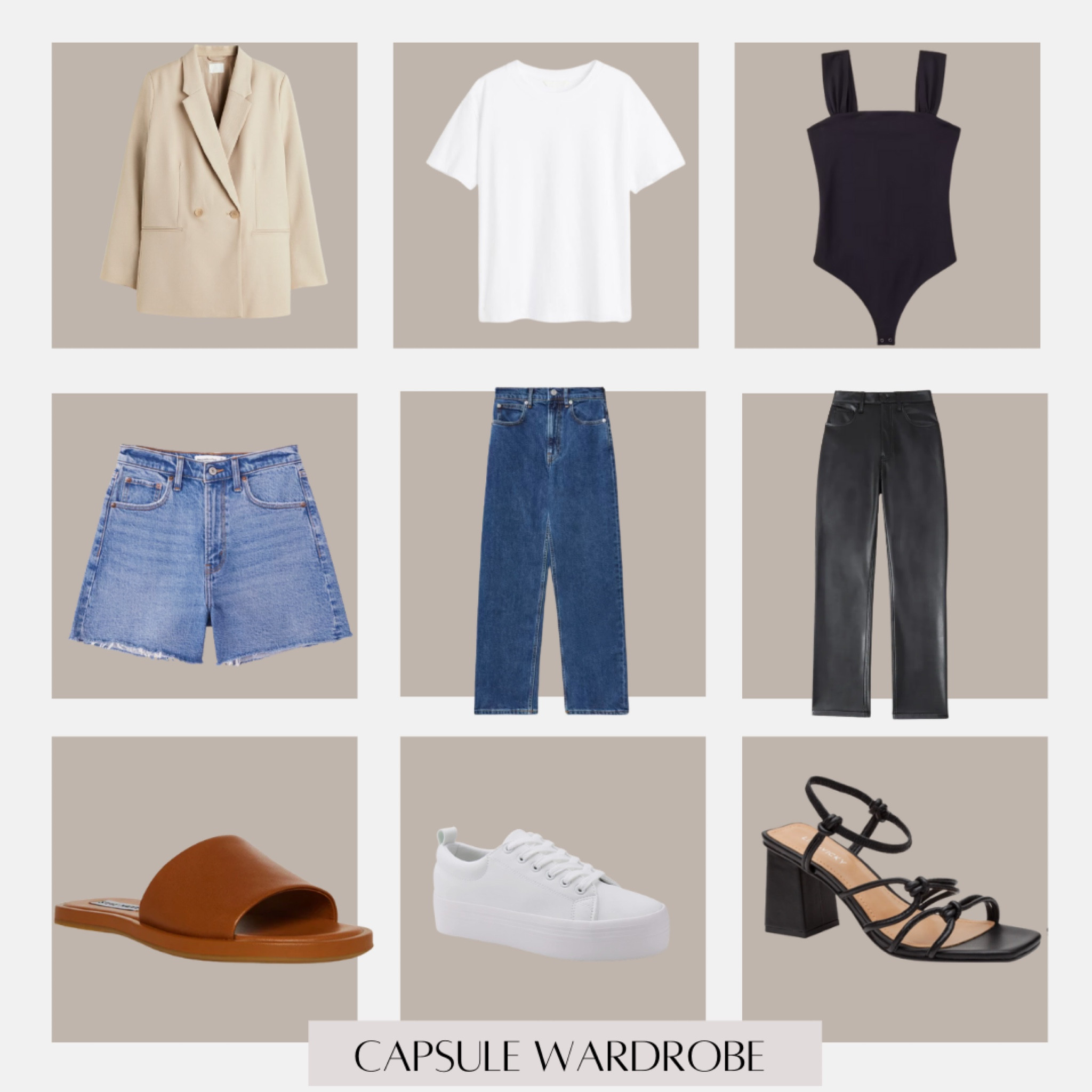 Capsule wardrobe 
Summer capsule
Fall capsule 
Denim
Wardrobe essentials
Basics 