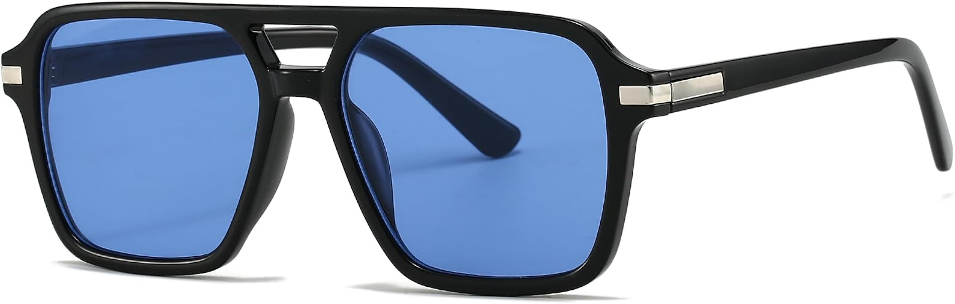 AIEYEZO Square Aviator Sunglasses for Women Men Fashion Retro Square Sun Glasses Classic Aviator ... | Amazon (US)