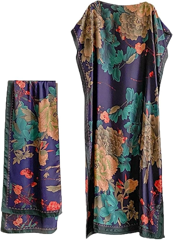 Women's Print Cape Shawl & Scarf Set, Women's Swimsuit Cover Up Dress,Beach Cover Bathing Suit We... | Amazon (US)