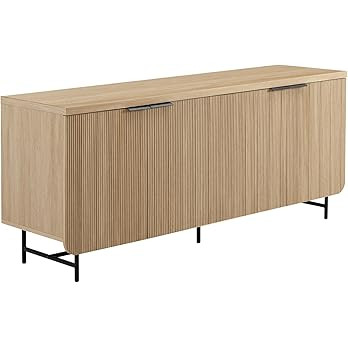 Walker Edison Modern Scandinavian Fluted Door Kitchen Storage Sideboard Buffet Cabinet Console, 6... | Amazon (US)