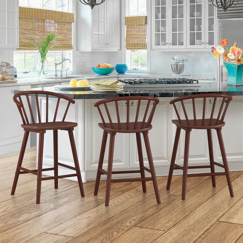 Chelssie Solid Wood Counter Stool | Wayfair North America