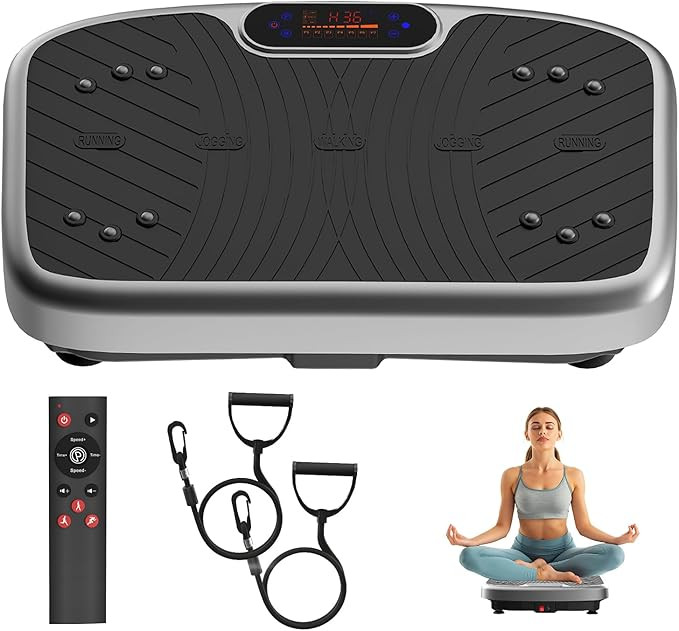 Vibration Plate Exercise Machine, Vibrating Plate Platform for Lymphatic Drainage with 200 Adjust... | Amazon (US)