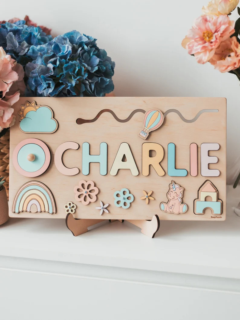Name Puzzle for Girl - Montessori Toys | Etsy (US)