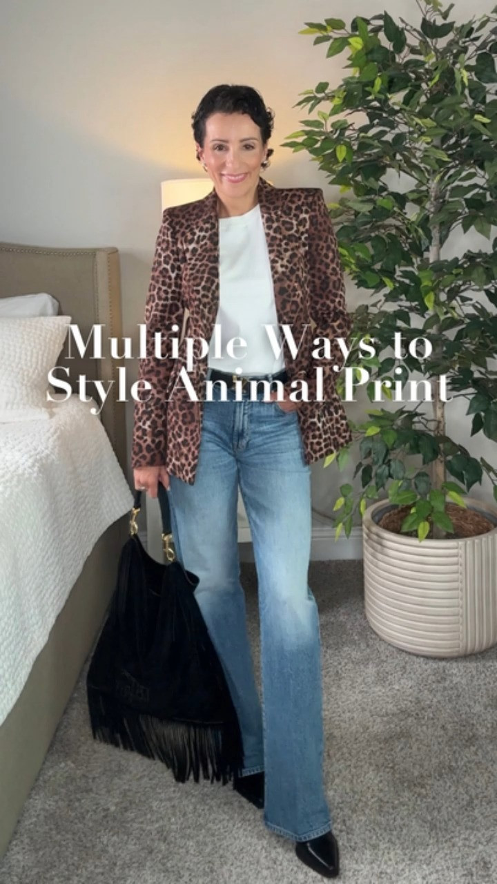 Playing with prints today — specifically this Zara leopard blazer 🖤
Styling it three ways so it feels bold but wearable. From classic jeans to sleek black trousers (my most recommended pair for clients 👌).

Wearing my favorite crew neck tee underneath — the perfect layering piece. 

 #LTKSeasonal #LTKPetite #LTKStyleTip