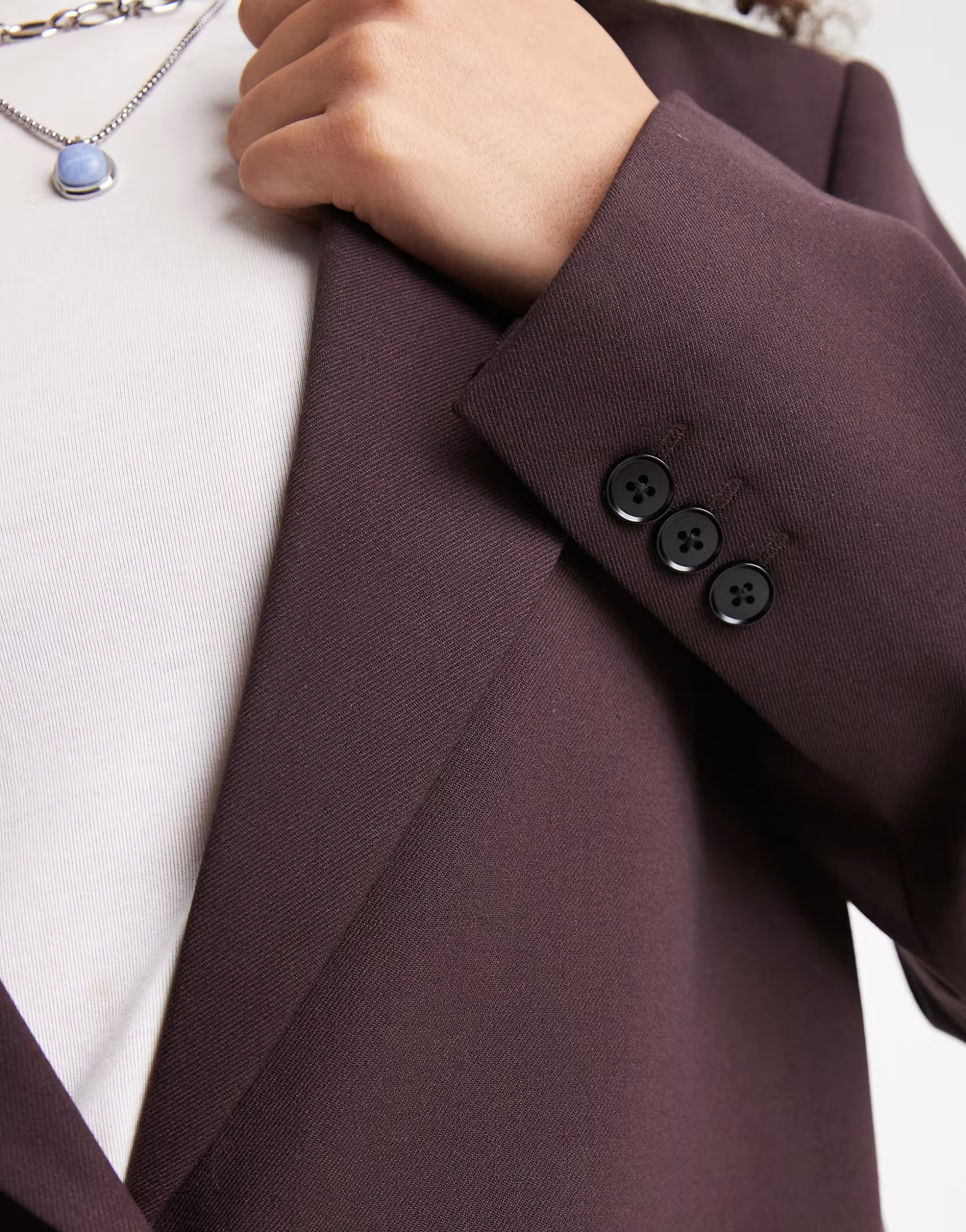 ASOS DESIGN tailored grandad blazer in chocolate | ASOS | ASOS (Global)
