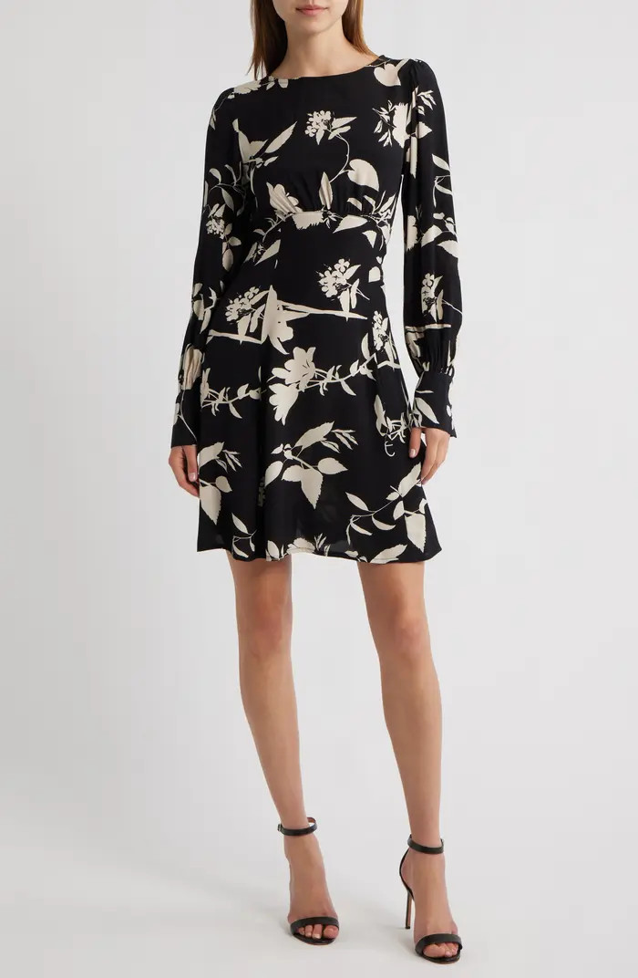 Lipsy Floral Print Long Sleeve Minidress | Nordstrom | Nordstrom