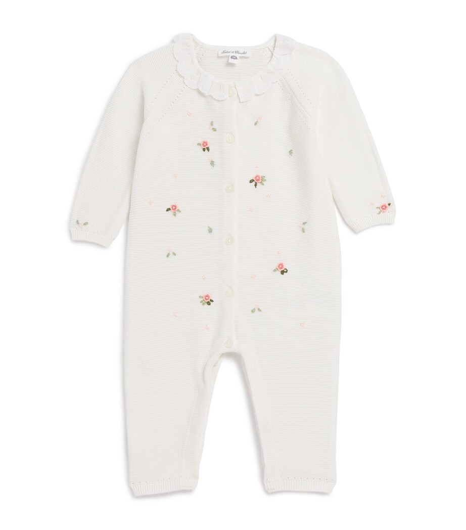 Cotton Embroidered Playsuit (Newborn-24 Months) | Harrods