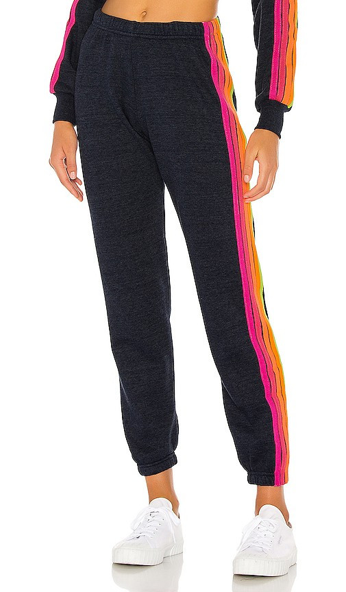 Aviator Nation 5 Stripe Sweatpants in Navy. - size S | Revolve Clothing (Global)