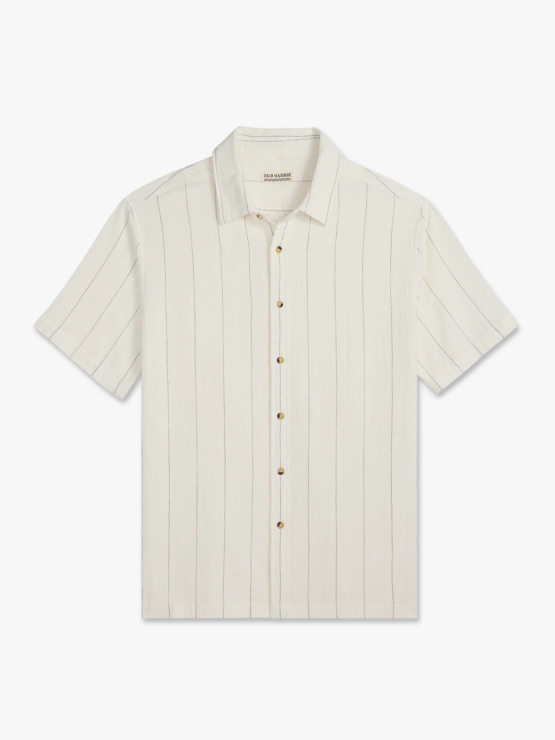 Oasis Textured Shirt | Shell Stripe | Fair Harbor Clothing
